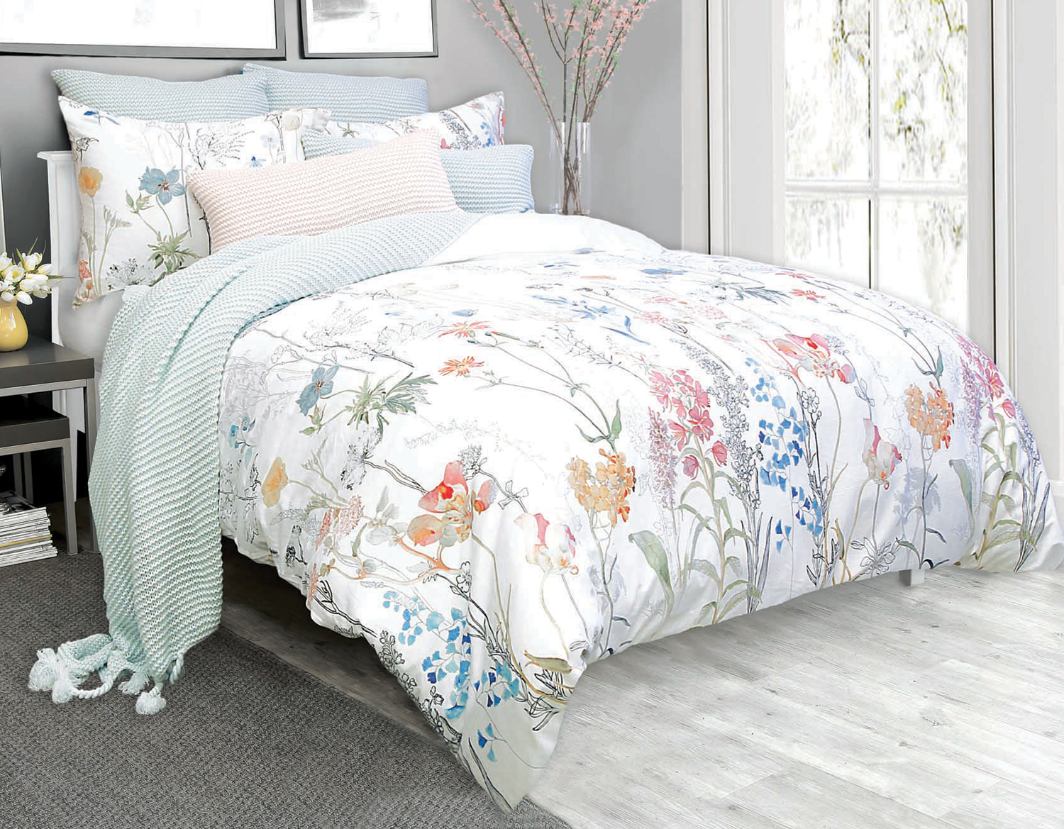 Jubilee - White Sheet Set - King - BeddingSuperStore.com