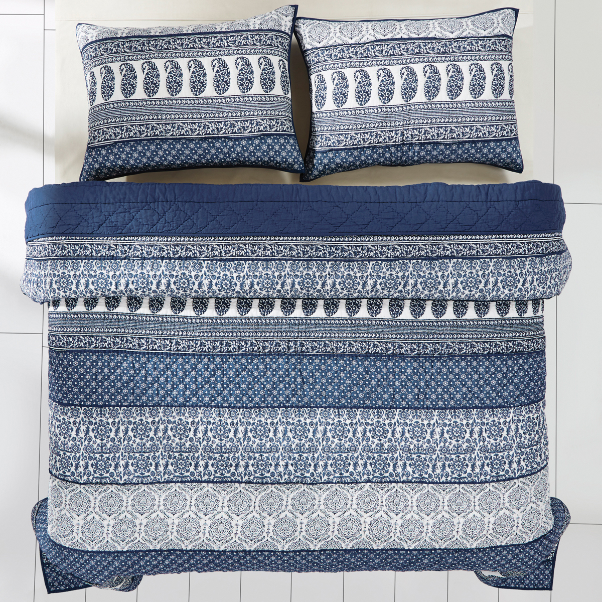 Ceylon Indigo by VHC Brands Quilts - BeddingSuperStore.com