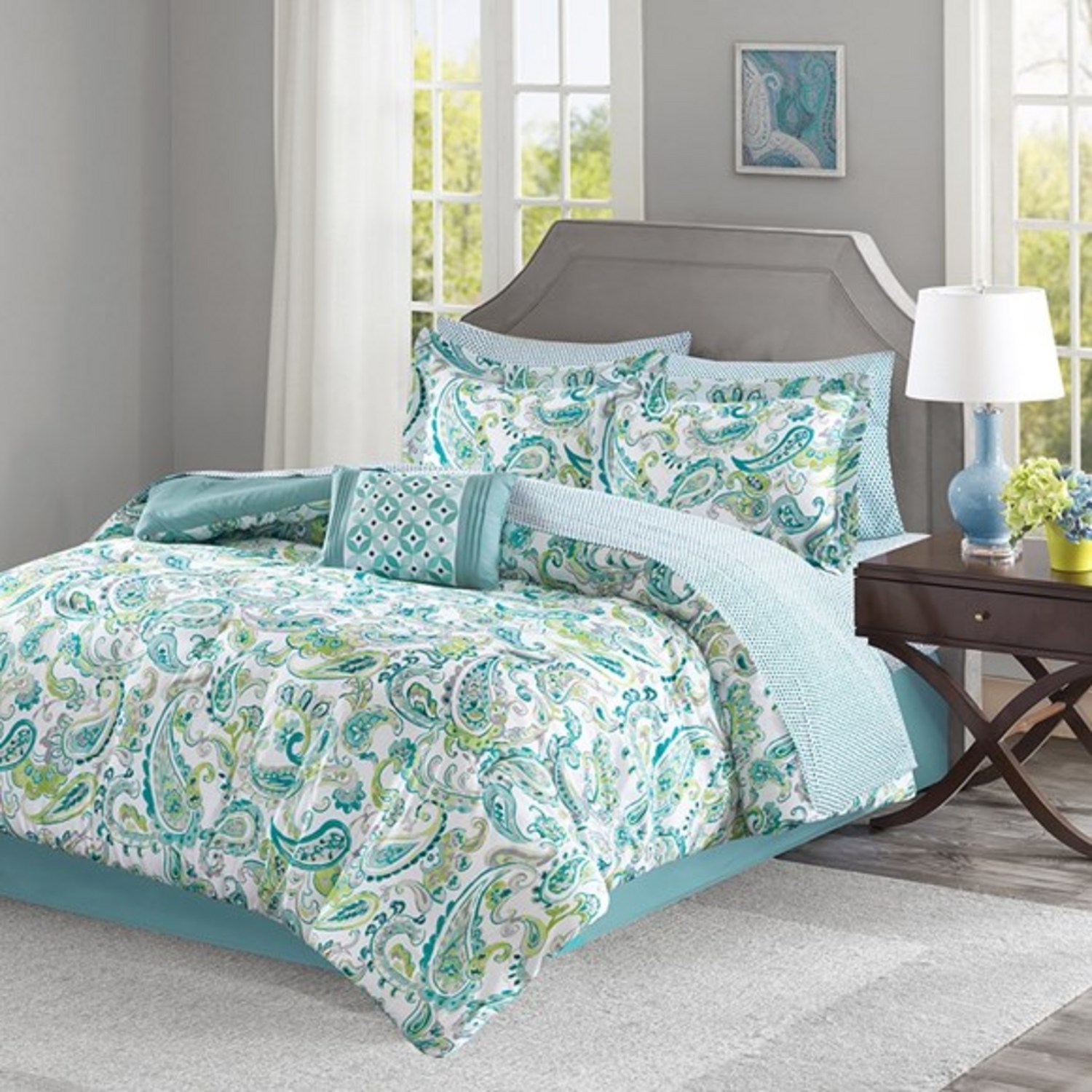 Lila Aqua By Madison Park - BeddingSuperStore.com