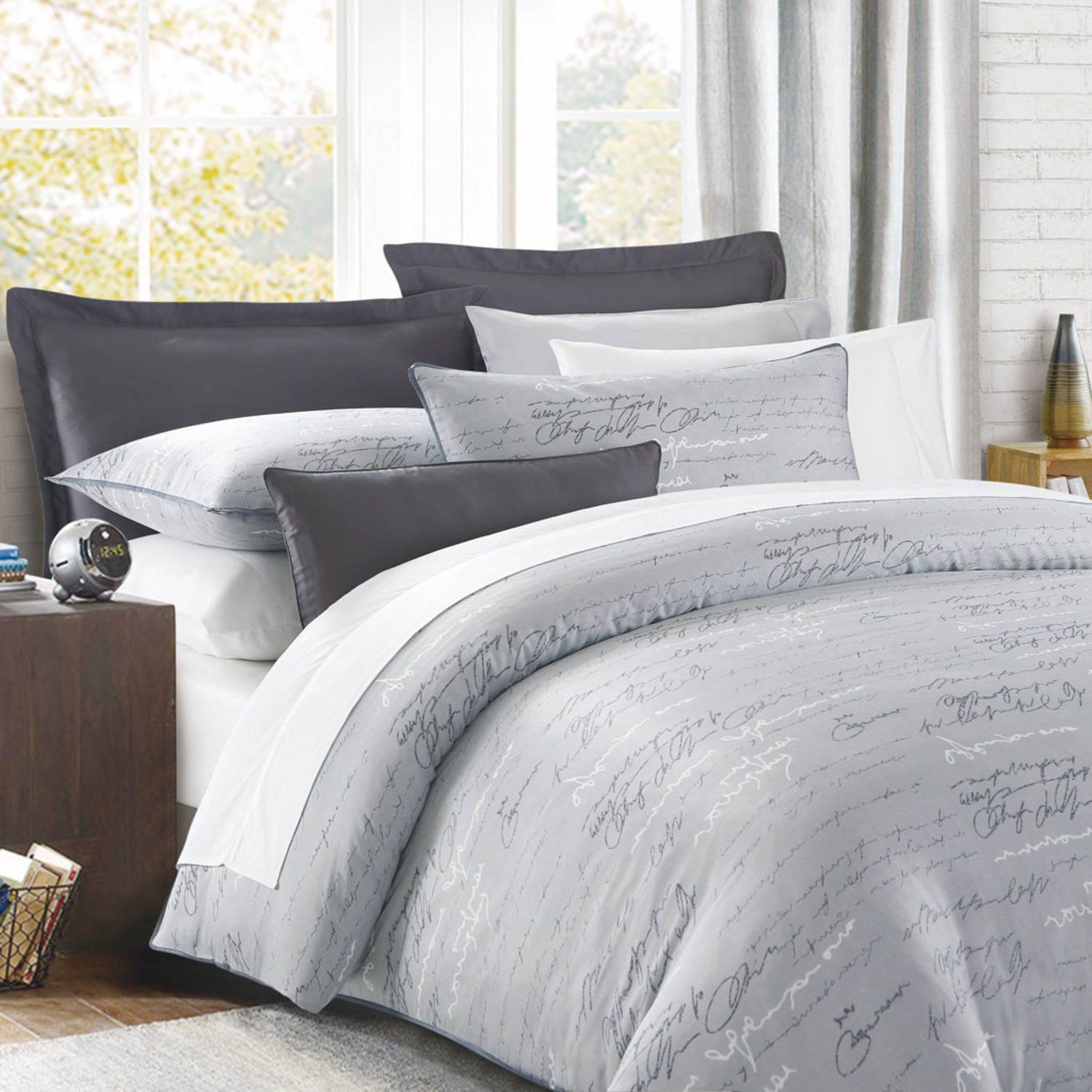 Script Grey by Daniadown Bedding - BeddingSuperStore.com