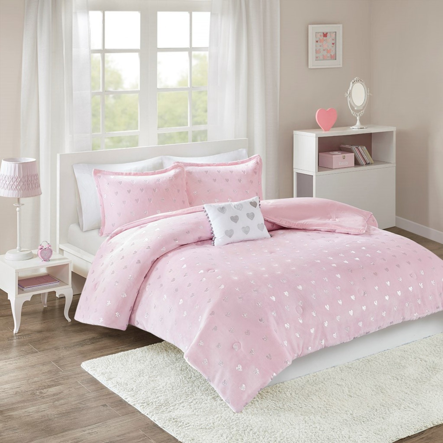 Rosalie Pink and Silver by Mi Zone - BeddingSuperStore.com