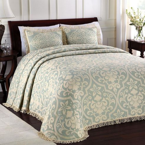 All Over Brocade Blue by Lamont Home - BeddingSuperStore.com