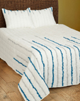 Streamers Blue/Silver by Rizzy Home Bedding