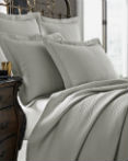 Diamante Flax Coverlet by Kassatex Fine Linens