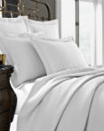 Diamante White Coverlet by Kassatex Fine Linens