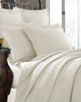 Positano Ivory Coverlet by Kassatex Fine Linens