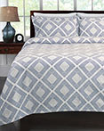 Equinox Blue Coverlet by Lamont Home