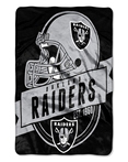 Oakland Raiders Grand Stand Raschel Blanket