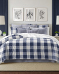 Walker Buffalo Indigo/Ivory by 6ix Tailors Fine Linens